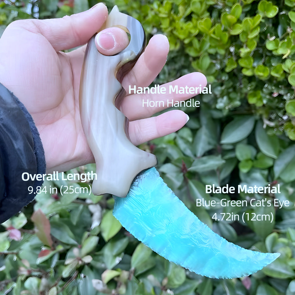 Unique Artisan Creation: Handcrafted Custom Natural Stone Knife, “Claw Knife” ZZ14