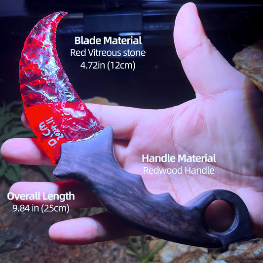 Unique Artisan Creation: Handcrafted Custom Natural Stone Knife, “Claw Knife” ZZ07