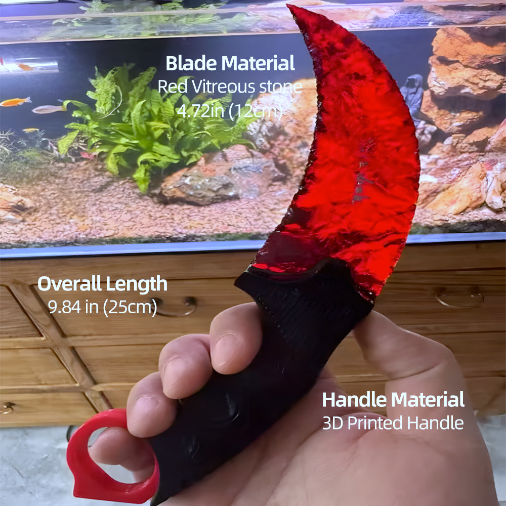 Unique Artisan Creation: Handcrafted Custom Natural Stone Knife, “Claw Knife” ZZ08