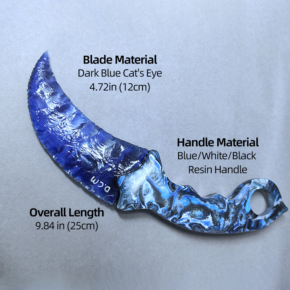 Unique Artisan Creation: Handcrafted Custom Natural Stone Knife, “Claw Knife” ZZ10