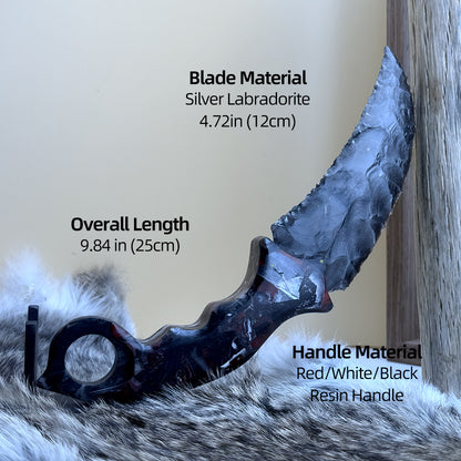 Unique Artisan Creation: Handcrafted Custom Natural Stone Knife, “Claw Knife” ZZ13