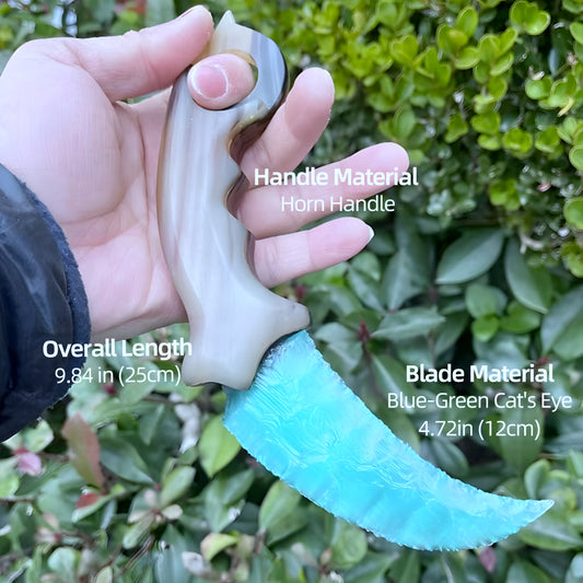 Unique Artisan Creation: Handcrafted Custom Natural Stone Knife, “Claw Knife” ZZ14