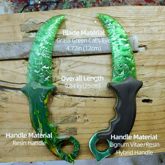 Unique Artisan Creation: Handcrafted Custom Natural Stone Knife, “Claw Knife” ZZ1601 ZZ1602 (single)