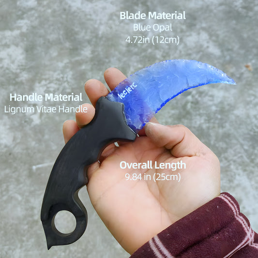 Unique Artisan Creation: Handcrafted Custom Natural Stone Knife, “Claw Knife” ZZ09